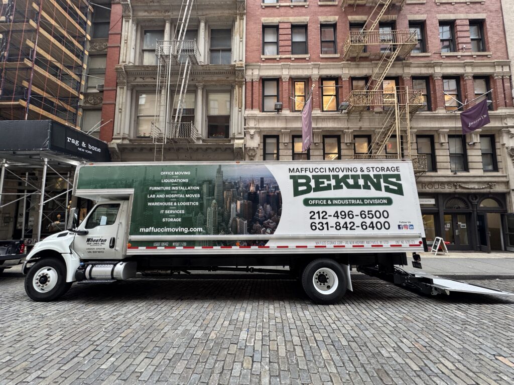 Maffucci Moving Truck Parked Side view